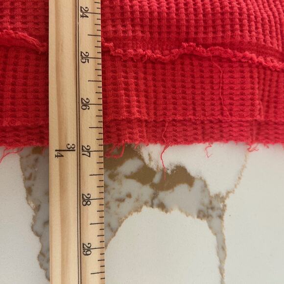 Soft Surroundings Top Waffle Knit My Time Shirt SZXL Pink Long Sleeve Button - Picture 10 of 11